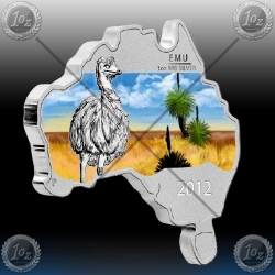 1oz Map Shaped coin " EMU " 2012